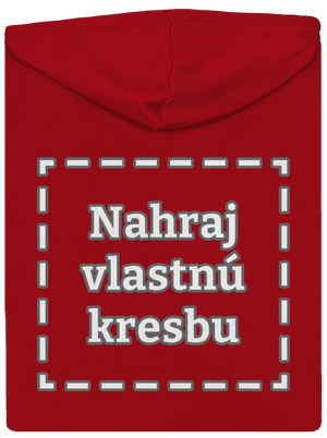 Detské kresby - Nahraj vlastnú pánska mikina na zips Red