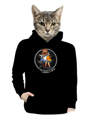 Cyklistický horoskop: Lev dámska mikina klokanka Black