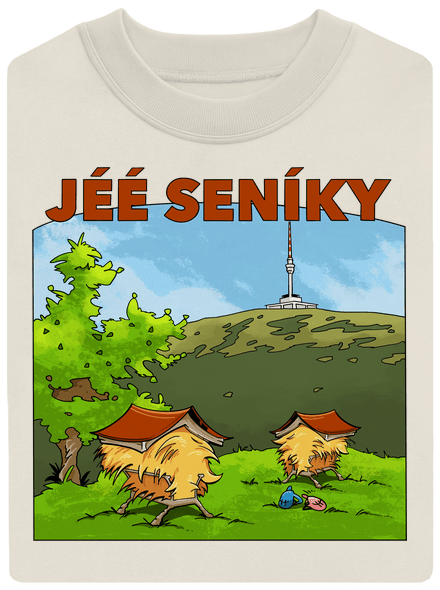 Jeseníky unisex mikina bez kapucne Off White