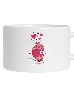 Zamilované srdiečka hrnček makronka White