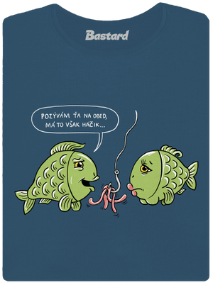 Háčik dámske tričko prémium Petrol Blue