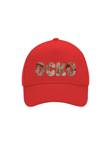 Nápis ocko z vlastných fotiek šiltovka baseballka Classic Red