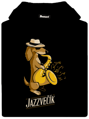 Jazzvečík pánska mikina klokanka Black