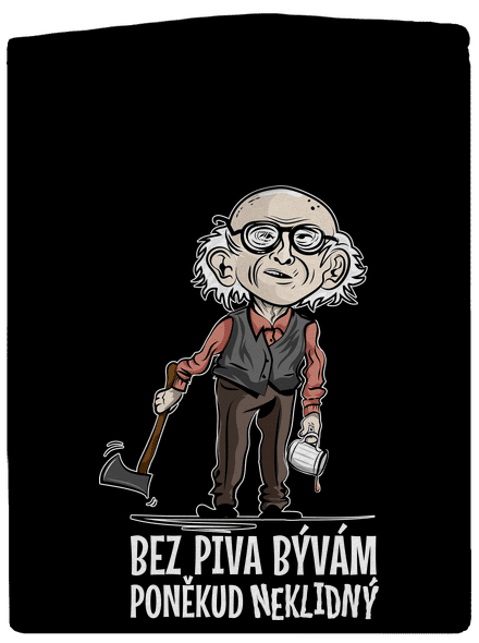 Neklidný bez piva dámska mikina na zips Black