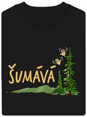 Šumává unisex mikina bez kapucne Black