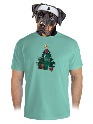 Vianočná borovička pánske športové tričko Mint Mal