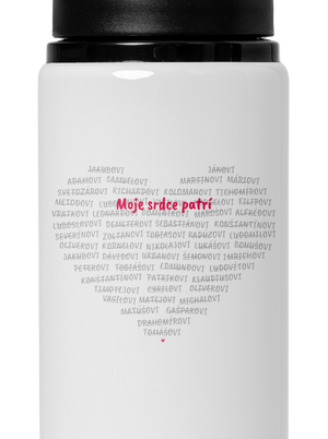 Moje srdce patrí flaša na vodu White