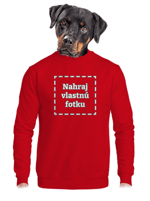 Vlastná potlač unisex mikina bez kapucne Red