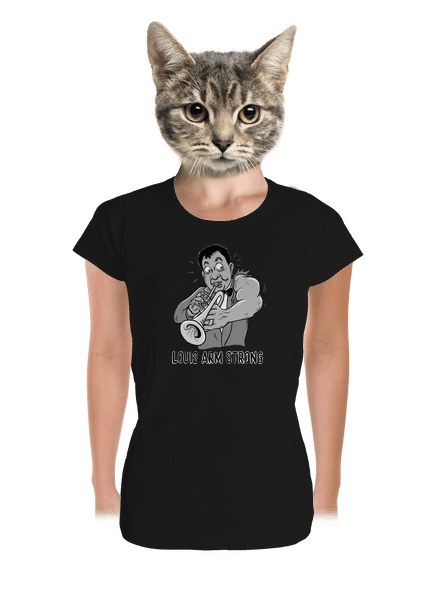 Louis Armstrong dámske tričko prémium Black