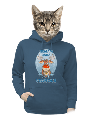 Nemám rád Vianoce dámska mikina klokanka Denim