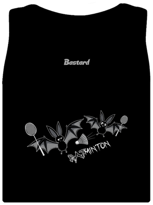 Batminton dámske tielko klasické Black