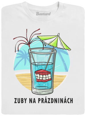 Zuby na prázdninách pánske dlhý rukáv White
