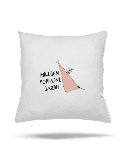 Milujem jazdu vankúš White