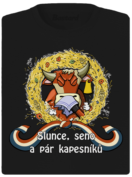 Slunce, seno a pár kapesníků dámske športové tričko Black