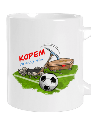 Kopem za svoj tím veľký hrnček White