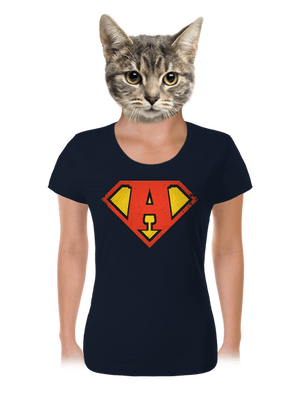 Som superhrdina dámske tričko Navy Mal