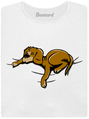 Spiaci pes dámske tričko s lemom White