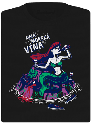 Malá mořská vína dámske športové tričko Black