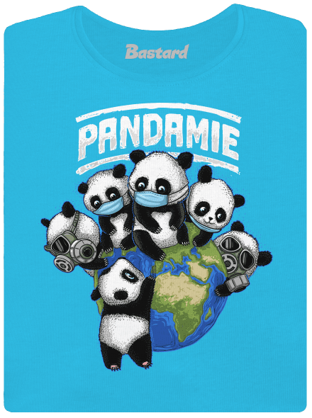 Pandamie dámske tričko s lemom Blue Atol