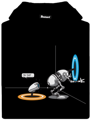 Portal pánska mikina klokanka Black