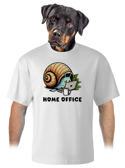 Slimákov home office unisex tričko oversized White