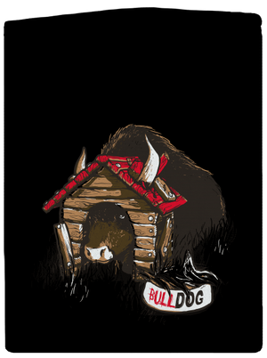 Bulldog pánska mikina na zips Black