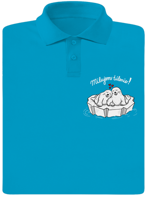 Milujem túlenie pánska polokošeľa Blue Atol