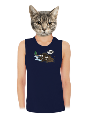 Ja už ho vidím dámske tielko voľné Navy