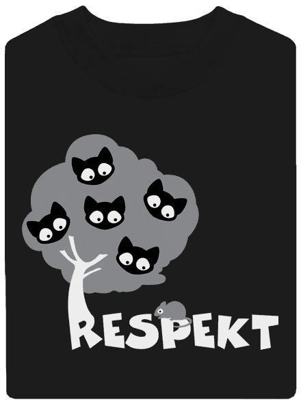 Rešpekt unisex mikina bez kapucne Black