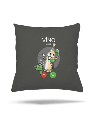 Biele víno volá vankúš Gray Pol