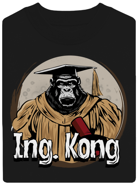 Ing. Kong unisex mikina bez kapucne Black