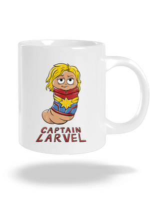 Captain Larvel veľký hrnček White