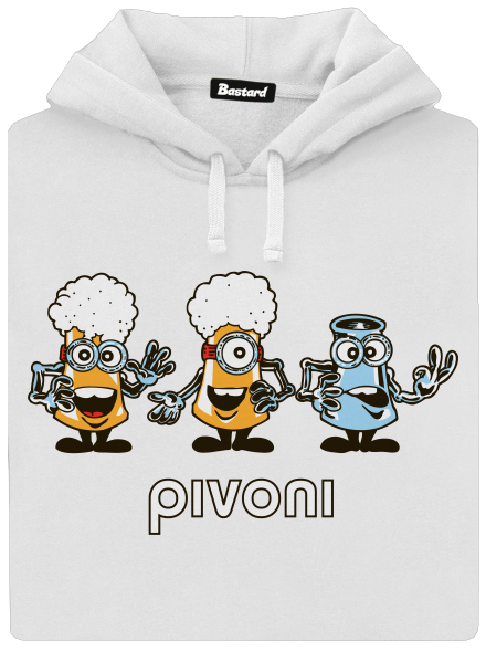 Pivoni dámska mikina klokanka White