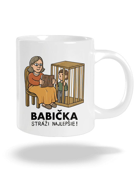 Babička stráži najlepšie veľký hrnček White