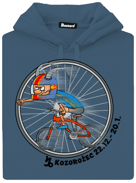 Cyklistický horoskop: Kozorožec dámska mikina klokanka Denim