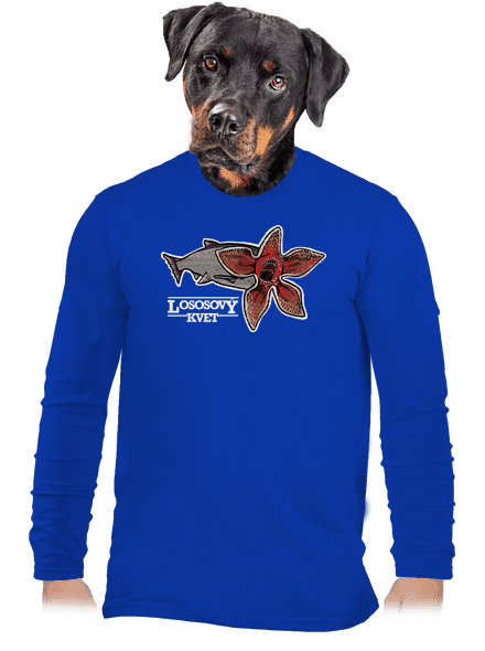 Lososový kvet pánske dlhý rukáv Royal Blue