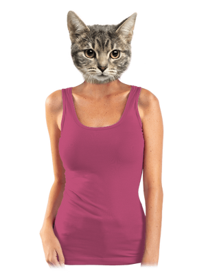 Bez potlače dámske tielko klasické Magenta