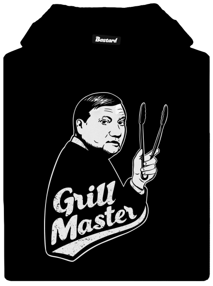 Grill master pánska mikina klokanka Black