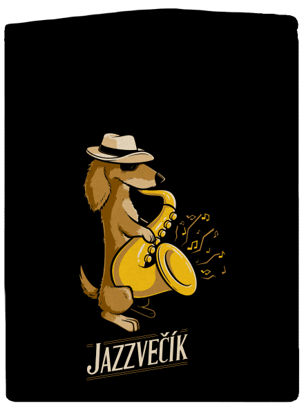 Jazzvečík pánska mikina na zips Black