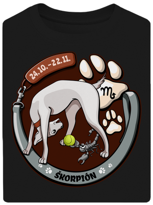 Psí horoskop: Škorpión unisex tričko oversized Black