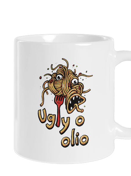 Ugly o olio klasický hrnček White