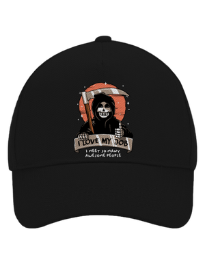 I love my job šiltovka baseballka Black