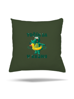 Točím sa v kruhu vankúš Olive Green