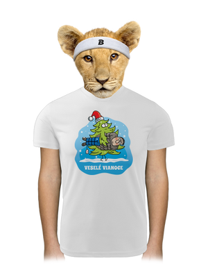 Veselé Vianoce detské športové tričko White