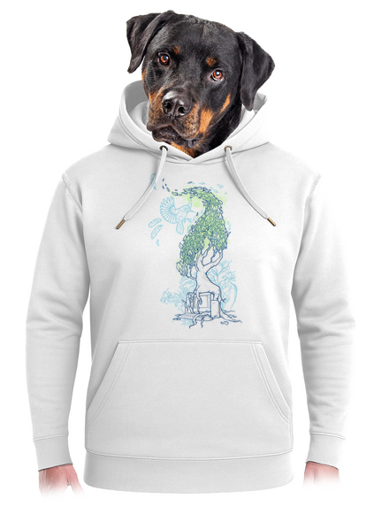 Nature vs. Technology unisex mikina premium Snowwhite