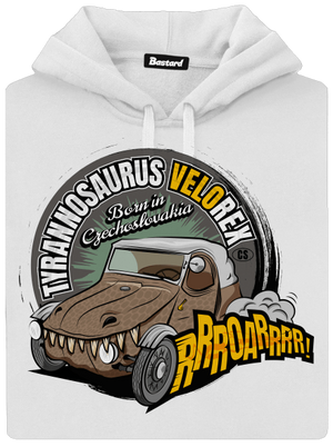 Tyrannosaurus Velorex dámska mikina klokanka White