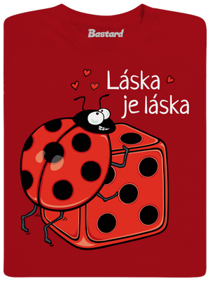 Láska je láska pánske dlhý rukáv Red