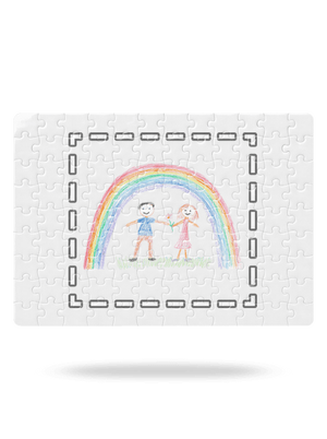 Detské kresby - Nahraj vlastnú puzzle White