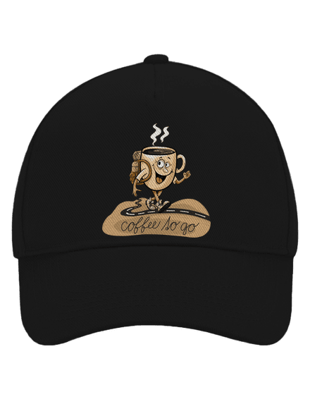 Coffee to go šiltovka baseballka Black