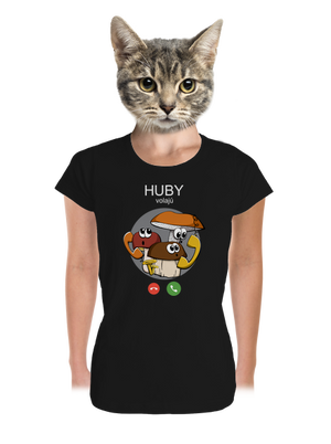 Huby volajú dámske tričko prémium Black